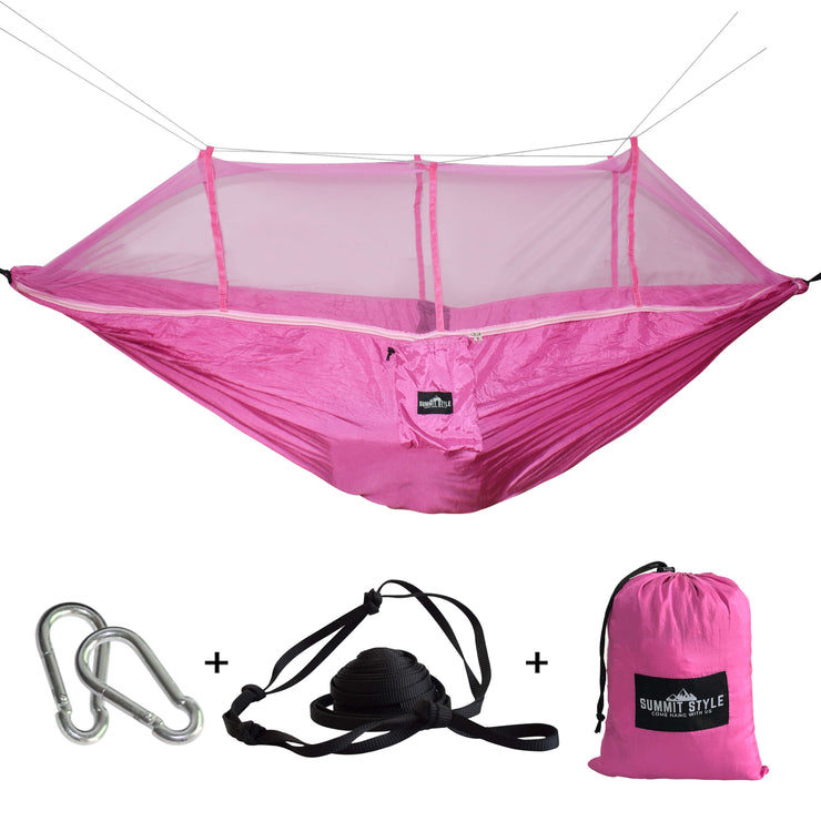 Summit Style's Nature Nest Hammock with Mosquito Net: Pink