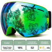 Ski Goggles with Anti-fog and UV Protection